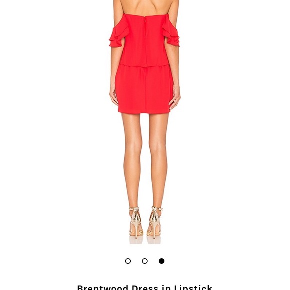 Amanda Uprichard Brentwood red dress. Size small. Like new. Off shoulder. - Picture 2 of 2